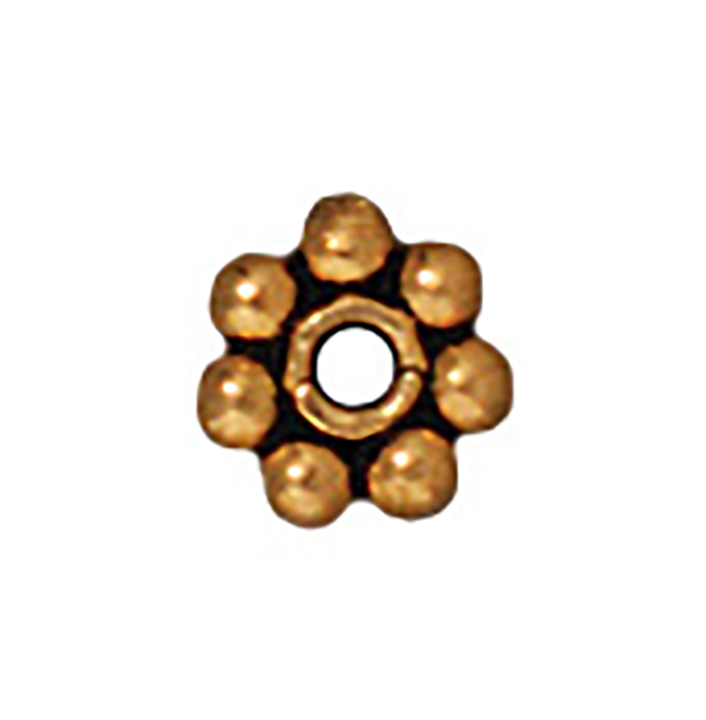 TierraCast : Heishi - 4 mm Beaded, Antique Gold