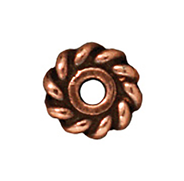 TierraCast : Heishi - 6 mm Twist, Antique Copper