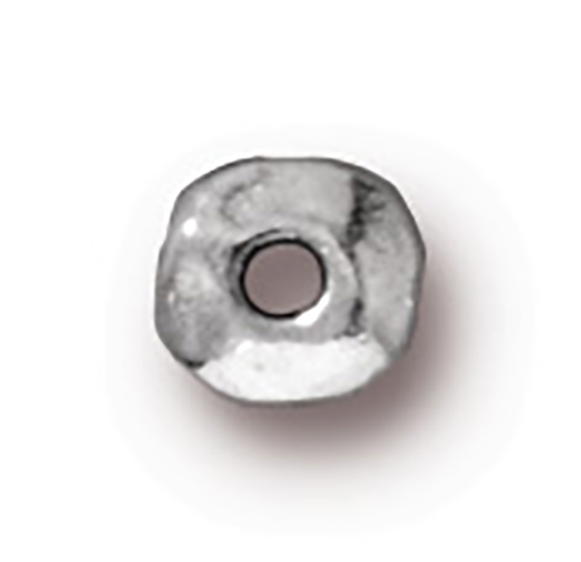 TierraCast : Heishi - 5 mm Nugget, Rhodium