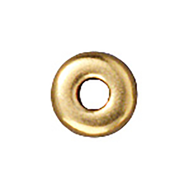 TierraCast : Heishi - 4 mm Disk, Gold