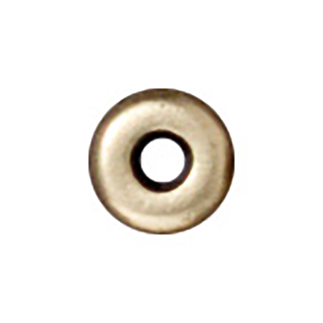 TierraCast : Heishi - 4 mm Disk, Brass Oxide