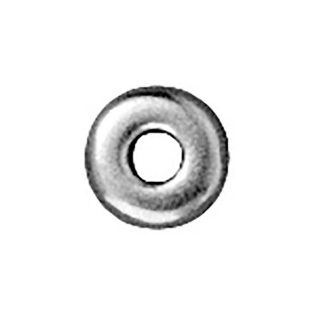 TierraCast : Heishi - 4 mm Disk, Rhodium