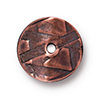 TierraCast : Bead - 10 mm Wavy Disk, Antique Copper