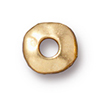 TierraCast : Heishi - 7 mm Nugget with 2 mm ID, Gold
