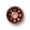 TierraCast : Bead - 7 mm Dotted Spacer, Antique Copper