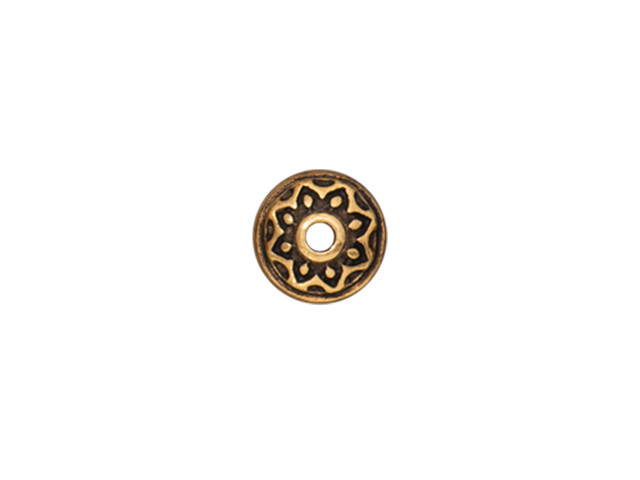 TierraCast : Bead - Lotus Spacer, Antique Gold