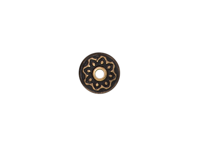 TierraCast : Bead - Lotus Spacer, Brass Oxide