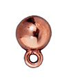 TierraCast : Post - Dome 8 mm, Antique Copper