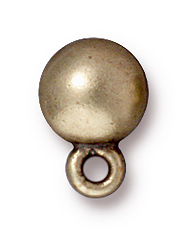 TierraCast : Post - Dome 8 mm, Brass Oxide
