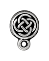 TierraCast : Post - 11.5 x 8.5mm, Post Length 9.5mm, 1.5mm Loop, Small Celtic Circle, Antique Silver
