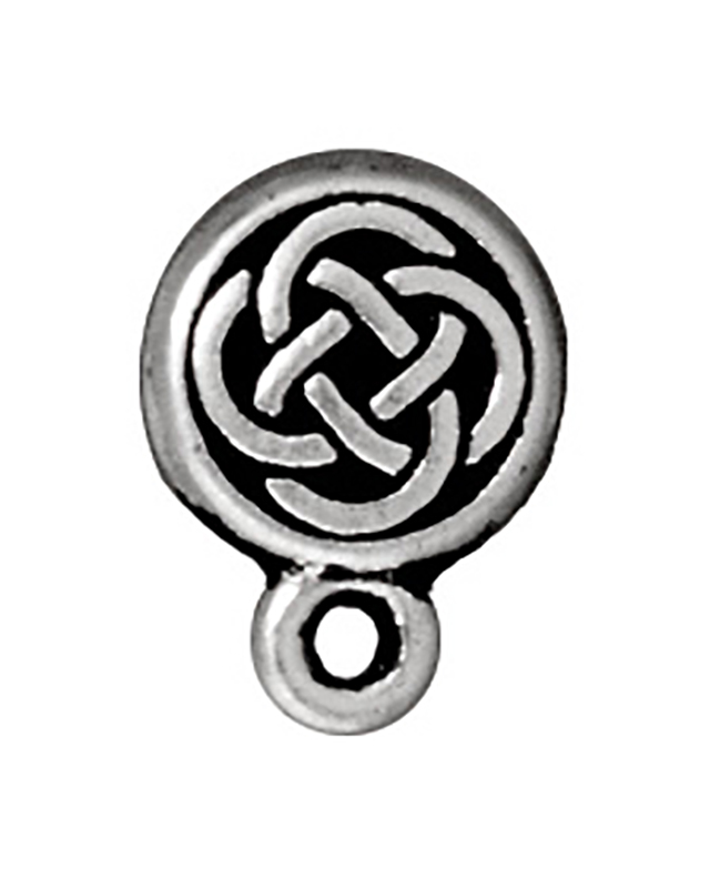 TierraCast : Post - 11.5 x 8.5mm, Post Length 9.5mm, 1.5mm Loop, Small Celtic Circle, Antique Silver