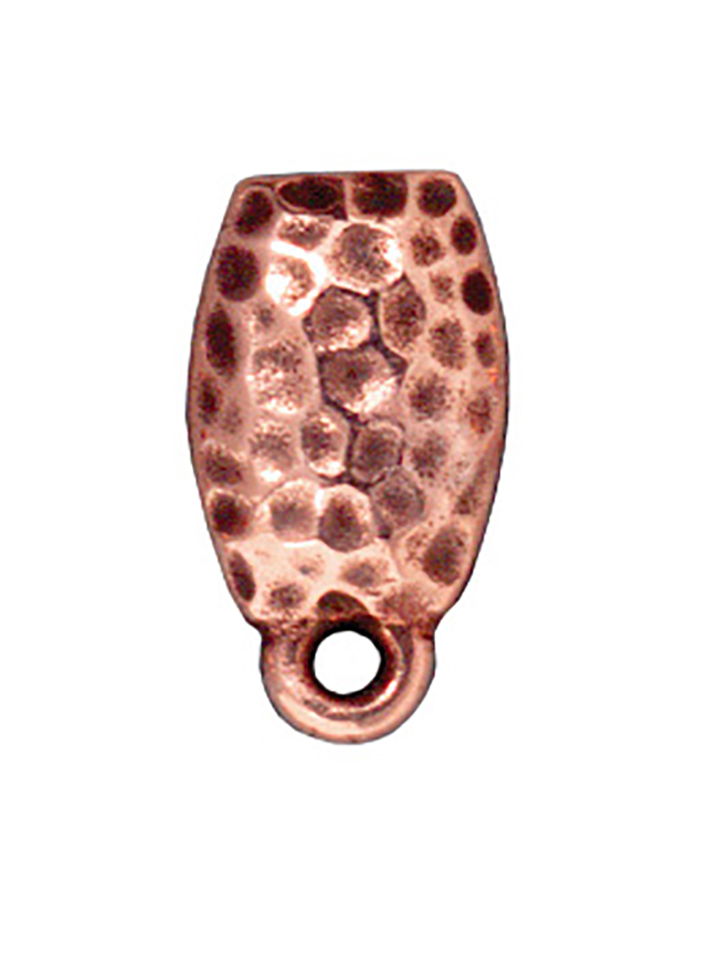 TierraCast : Post - 13.5 x 7.5mm, Post Length 9.5mm, 1.25mm Loop, Hammertone, Antique Copper