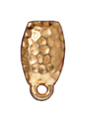 TierraCast : Post - 13.5 x 7.5mm, Post Length 9.5mm, 1.25mm Loop, Hammertone, Gold