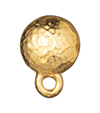 TierraCast : Post - 9mm Round Hammertone, Gold
