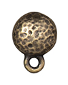 TierraCast : Post - 9mm Round Hammertone, Brass Oxide