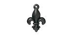 TierraCast : Drop Charm - Fleur, Black