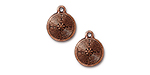 TierraCast : Drop Charm - Labyrinth, Antique Copper