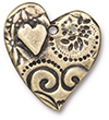 TierraCast : Pendant - 23.5 x 22.5mm, 1.7mm Loop, Amor, Brass Oxide