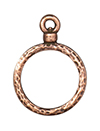 TierraCast : Charm - Stich Around 15mm Hoop, Antique Copper