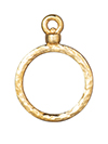 TierraCast : Charm - Stich Around 15mm Hoop, Gold