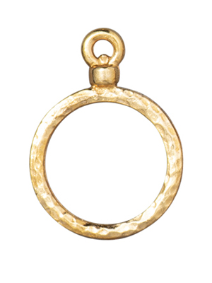 TierraCast : Charm - Stich Around 15mm Hoop, Gold