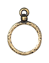 TierraCast : Charm - Stich Around 15mm Hoop, Brass Oxide