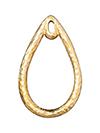 TierraCast : Charm - Stich Around 17X24mm Teardrop, Gold