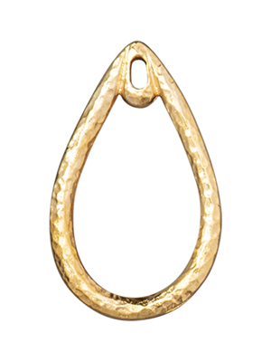 TierraCast : Charm - Stich Around 17X24mm Teardrop, Gold