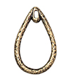 TierraCast : Charm - Stich Around 17X24mm Teardrop, Brass Oxide