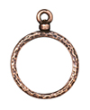 TierraCast : Charm - Stich Around 18mm Hoop, Antique Copper