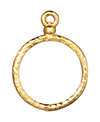 TierraCast : Charm - Stich Around 18mm Hoop, Gold