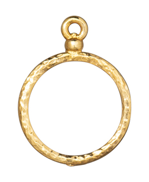 TierraCast : Charm - Stich Around 18mm Hoop, Gold