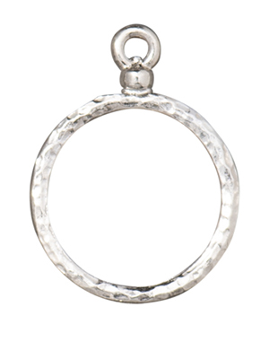 TierraCast : Charm - Stich Around 18mm Hoop, Rhodium