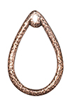 TierraCast : Charm - Stich Around 20X30mm Teardrop, Antique Copper