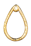TierraCast : Charm - Stich Around 20X30mm Teardrop, Gold