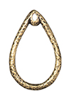 TierraCast : Charm - Stich Around 20X30mm Teardrop, Brass Oxide