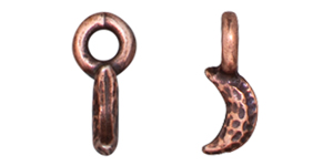 TierraCast : Charm - Crescent Moon, Antique Copper