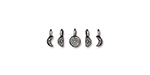 TierraCast : Charm - Moon Phases, 5pc Set, Antique Pewter