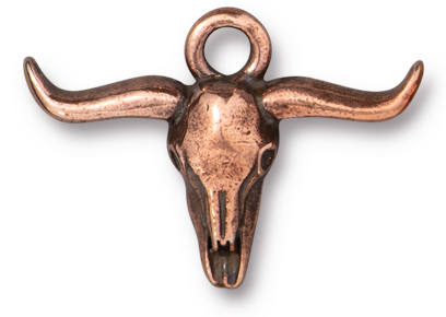 Tierracast : Charm - Longhorn, Antique Copper