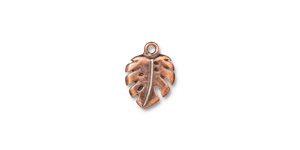 TierraCast : Charm - Monstera, Antique Copper