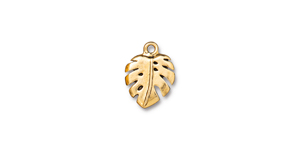 TierraCast : Charm - Monstera, Antique Gold