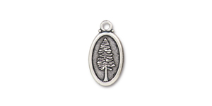 TierraCast : Charm - Redwood, Antique Silver