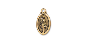 TierraCast : Charm - Redwood, Antique Gold