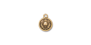 TierraCast : Charm - Thistle, Antique Gold