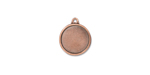 TierraCast : Drop Charm - 1" Poppy Bezel, Antique Copper