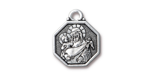 TierraCast : Charm - St. Christopher, Antique Silver