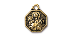 TierraCast : Charm - St. Christopher, Antique Gold