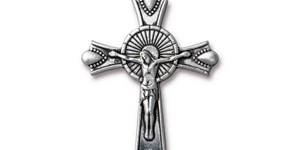 TierraCast : Pendant - Crucifix, Antique Silver