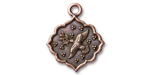 TierraCast : Pendant - Peace Dove, Antique Copper