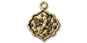 TierraCast : Pendant - Peace Dove, Antique Gold
